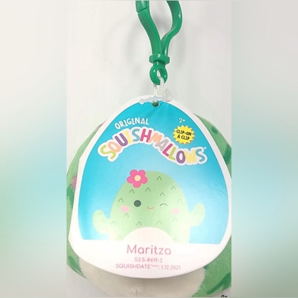 Squishmallow Maritza the Cactus Clip-On 3.5in - Picture 3 of 3